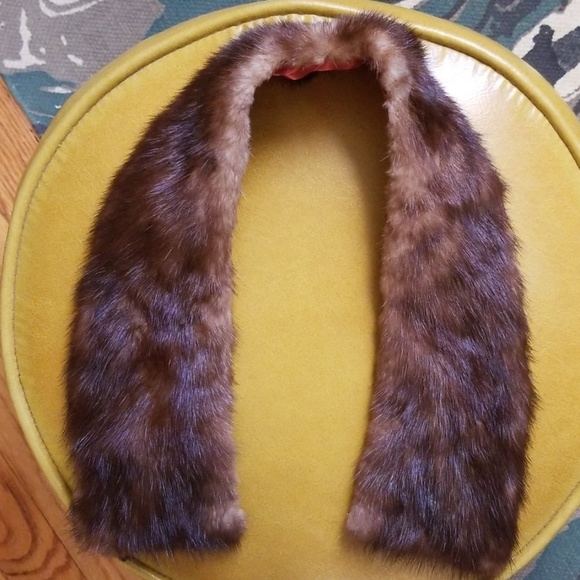 VTG Mink Fur Detachable Handmade Collar - Picture 4 of 8